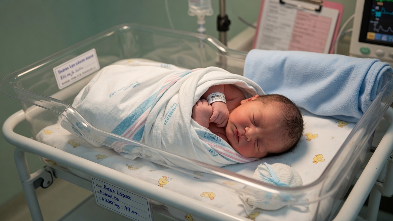 Bebé recién nacido Hospital Santa Roberta